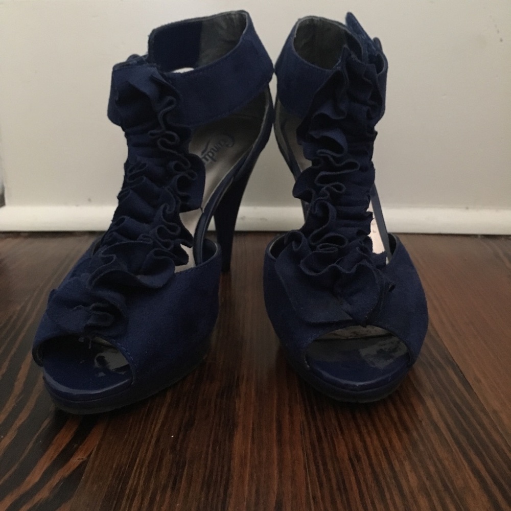 Navy Blue Candie’s Ruffle Heels